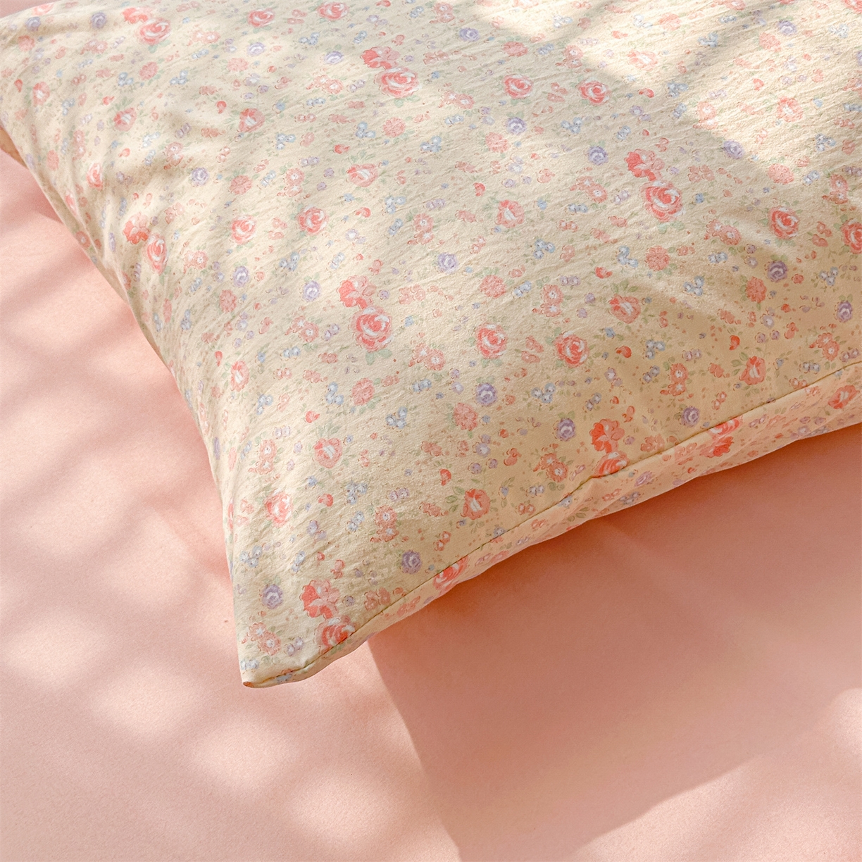 91家纺网 家纺一手货源 找家纺 晓时候 2026新款小清新印花夏被夏凉被空调被新疆棉花被被子被芯 春晓