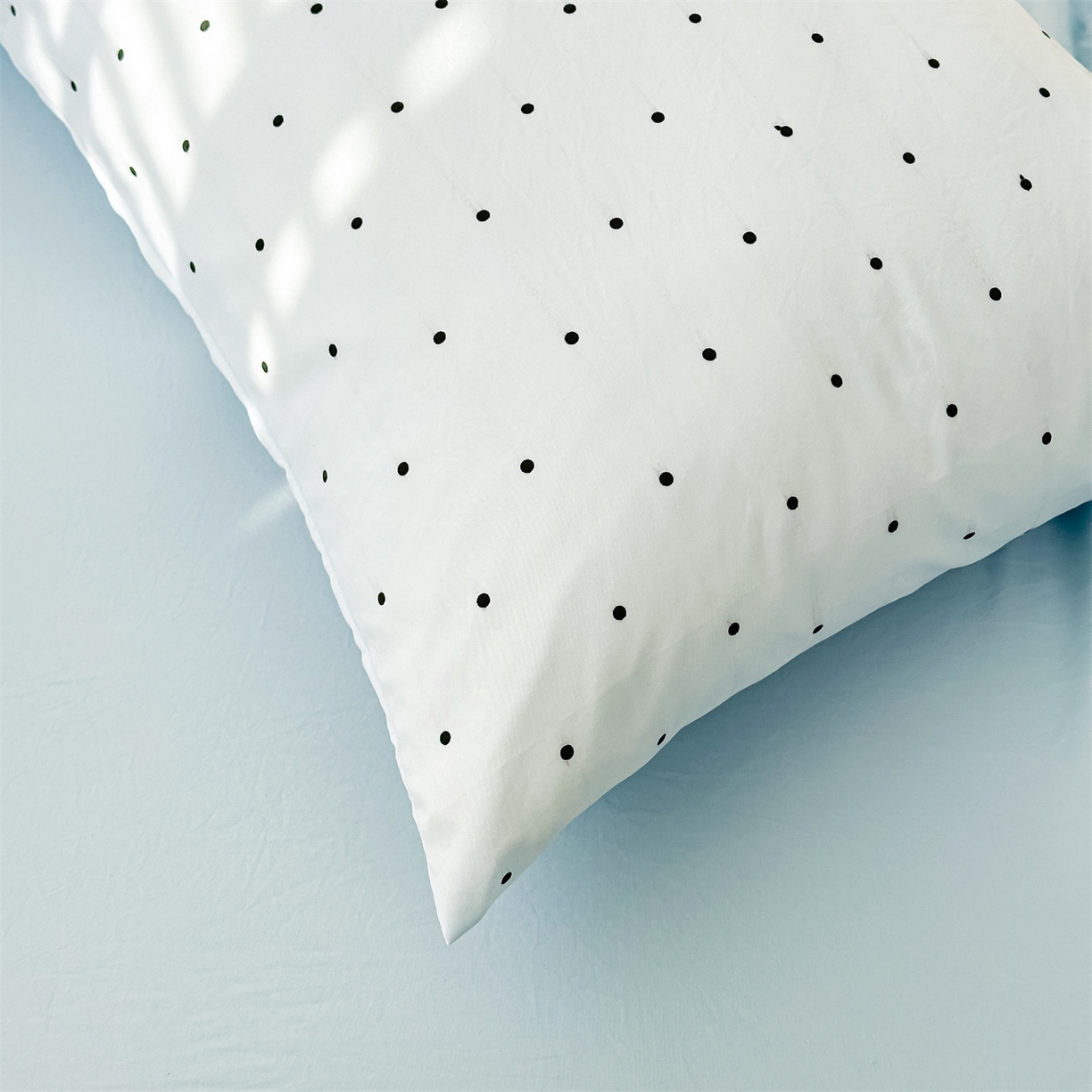 91家纺网 家纺一手货源 找家纺 晓时候 2026新款小清新印花夏被夏凉被空调被新疆棉花被被子被芯 蓝色波点