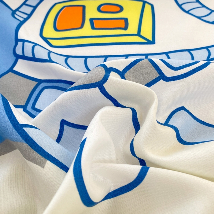 91家纺网 家纺一手货源 找家纺 朵朵家纺 2025新款超柔水洗棉云感印花单床笠床垫保护套床笠（床垫保护套可定制尺寸 ）-场景三 宇航员