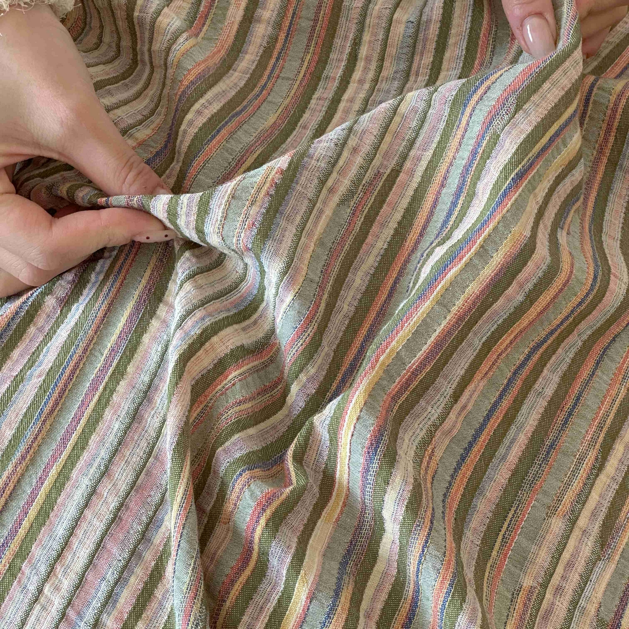 91家纺网 家纺一手货源 找家纺 （总）云上 2026新款全棉纯棉色纺混段染条四件套-暮光