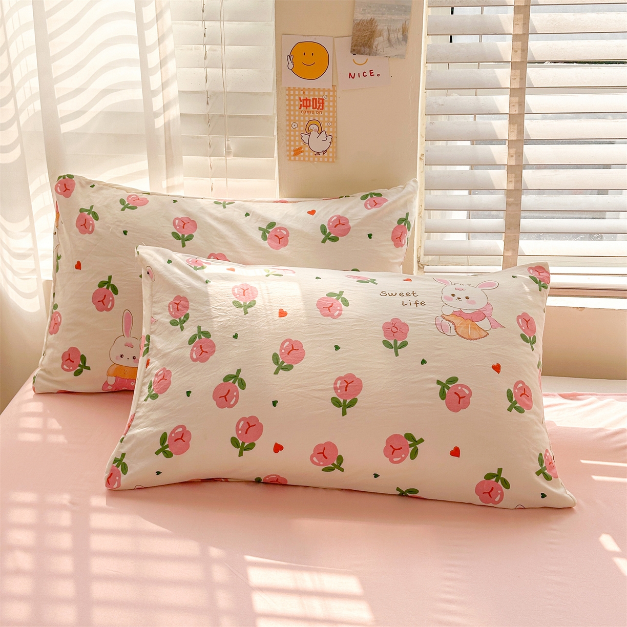 91家纺网 家纺一手货源 找家纺 晓时候 2026新款小清新印花夏被夏凉被空调被新疆棉花被被子被芯 曼塔玫瑰