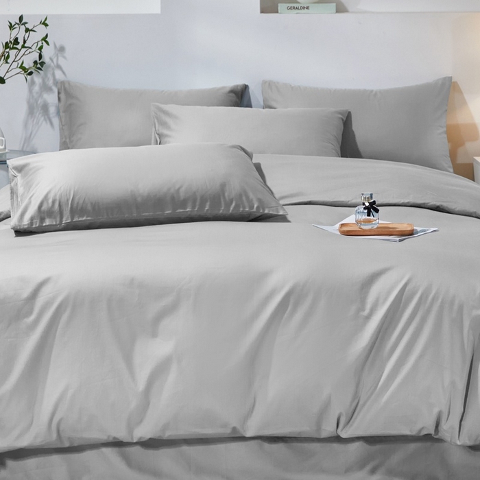 91家纺网 家纺一手货源 找家纺 晶缦家纺 2026新款喷气A类全棉13376纯棉斜纹纯色多规格四件套 沐朗-典雅灰