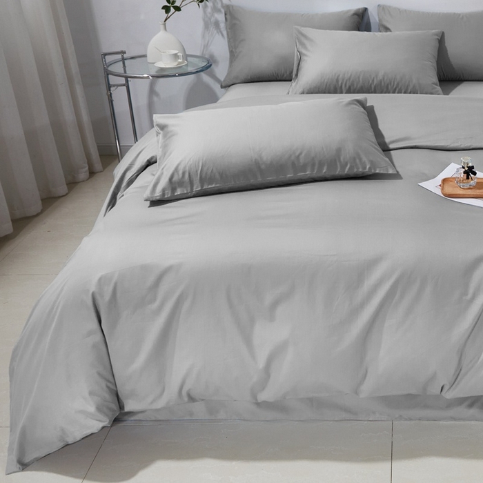 91家纺网 家纺一手货源 找家纺 晶缦家纺 2026新款喷气A类全棉13376纯棉斜纹纯色多规格四件套 沐朗-典雅灰