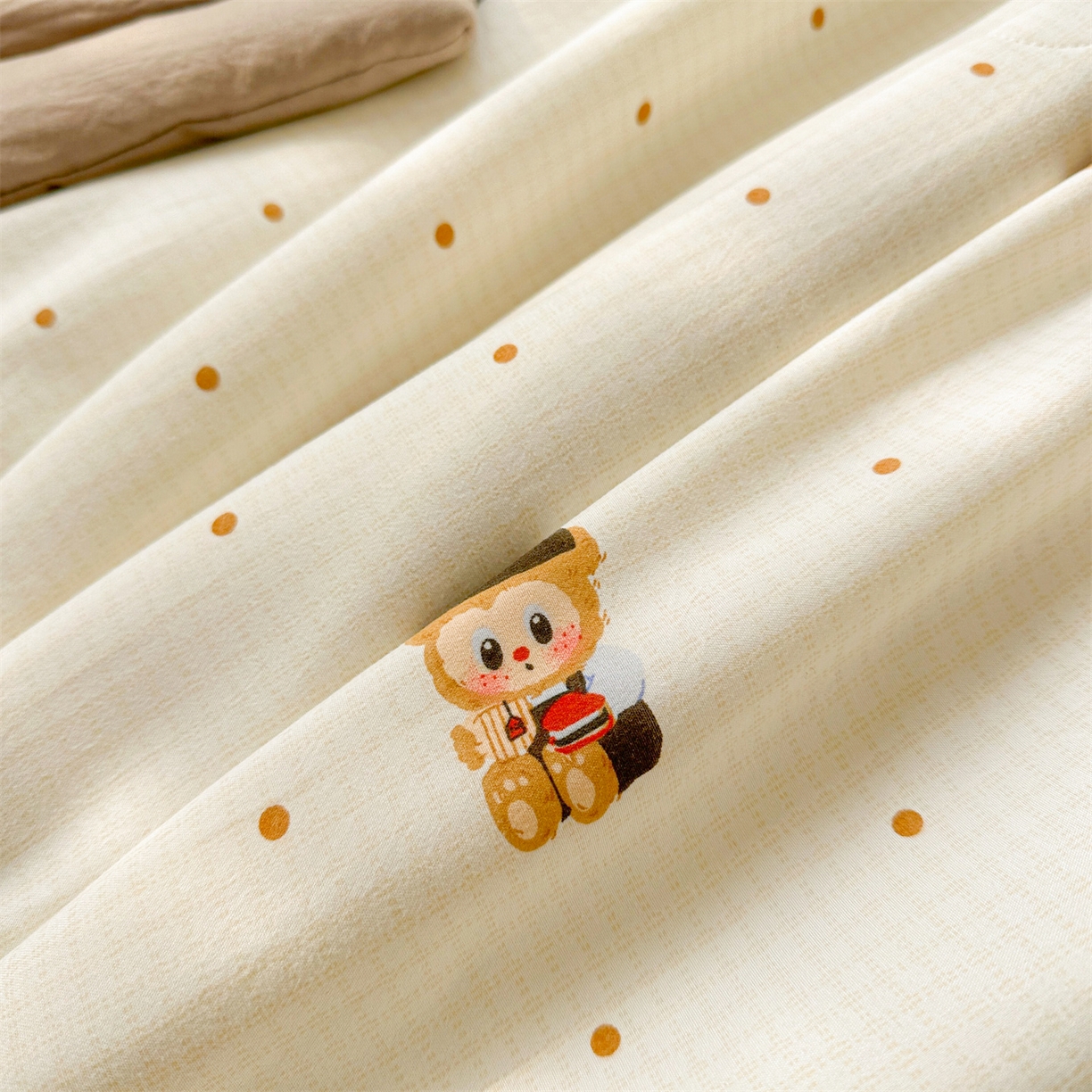 91家纺网 家纺一手货源 找家纺 晓时候 2026新款小清新印花夏被夏凉被空调被新疆棉花被被子被芯 小拉布布