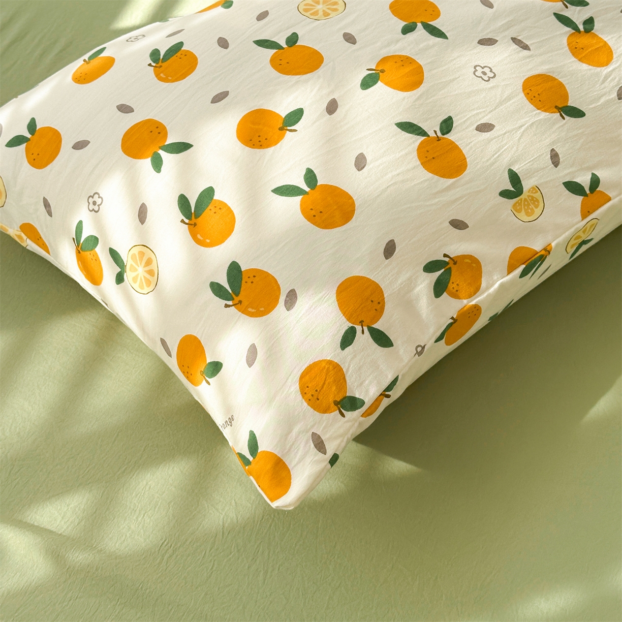 91家纺网 家纺一手货源 找家纺 晓时候 2026新款小清新印花夏被夏凉被空调被新疆棉花被被子被芯 心想事橙