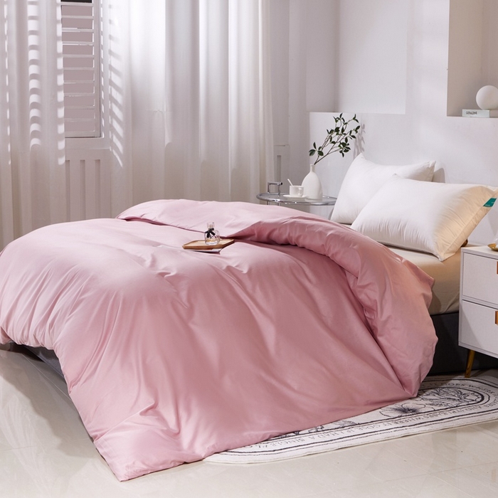 91家纺网 家纺一手货源 找家纺 晶缦家纺 2026新款喷气A类全棉13376纯棉斜纹纯色多规格四件套 沐朗-脏脏粉