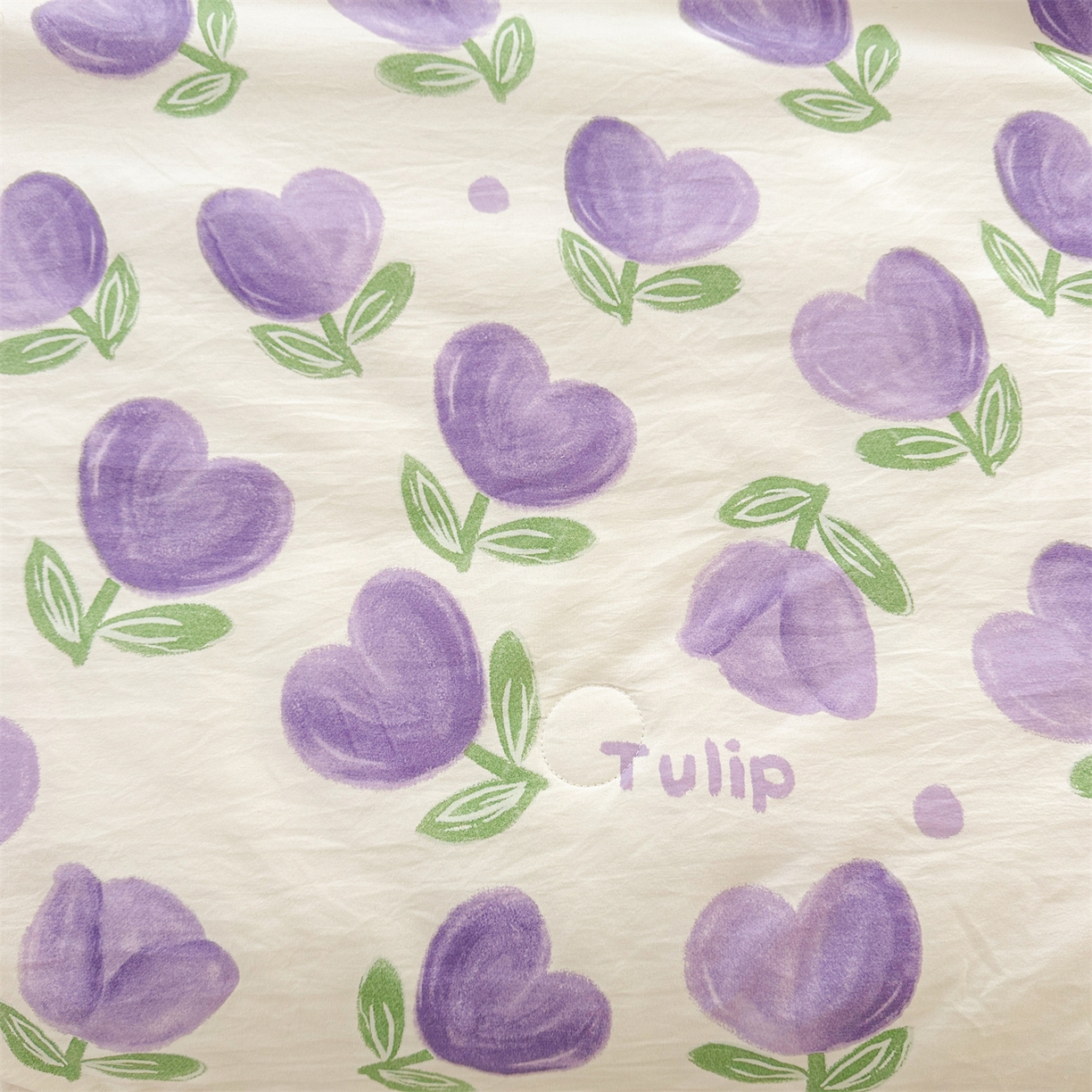 91家纺网 家纺一手货源 找家纺 晓时候 2026新款小清新印花夏被夏凉被空调被新疆棉花被被子被芯 郁金香紫