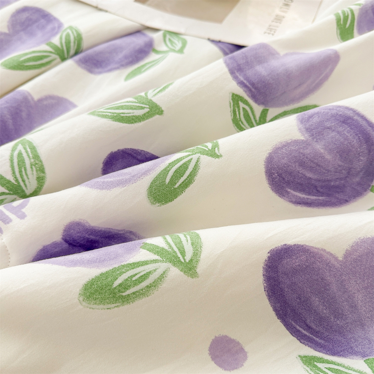 91家纺网 家纺一手货源 找家纺 晓时候 2026新款小清新印花夏被夏凉被空调被新疆棉花被被子被芯 郁金香紫