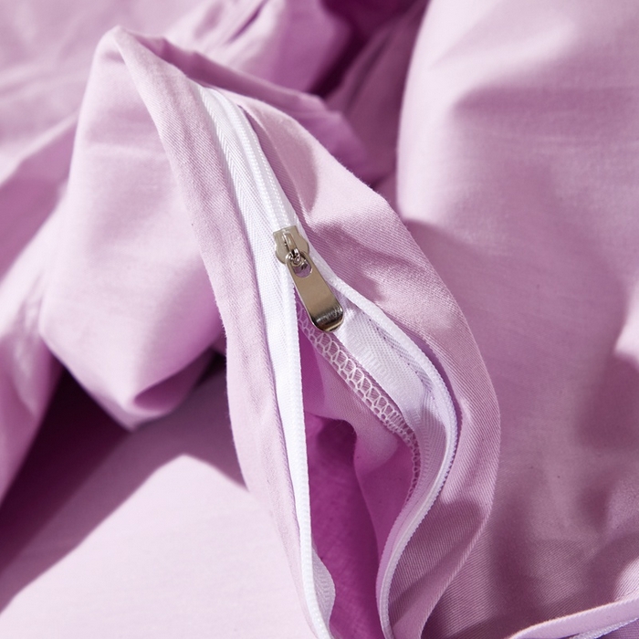 91家纺网 家纺一手货源 找家纺 晶缦家纺 2026新款喷气A类全棉13376纯棉斜纹纯色单被套单品被套被套单件 沐朗-浅紫