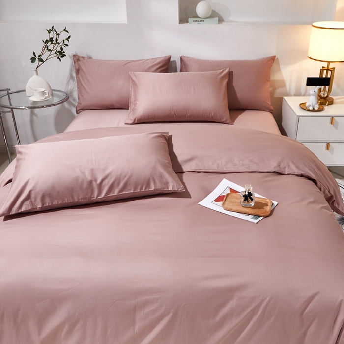 91家纺网 家纺一手货源 找家纺 晶缦家纺 2026新款喷气A类全棉13376纯棉斜纹纯色单被套单品被套被套单件 沐朗-奶咖