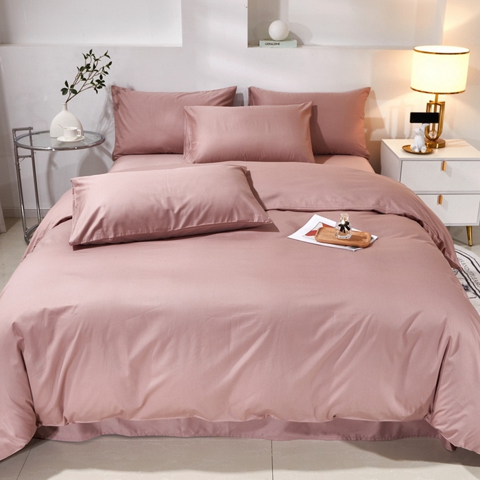 91家纺网 家纺一手货源 找家纺 晶缦家纺 2026新款喷气A类全棉13376纯棉斜纹纯色单被套单品被套被套单件 沐朗-奶咖