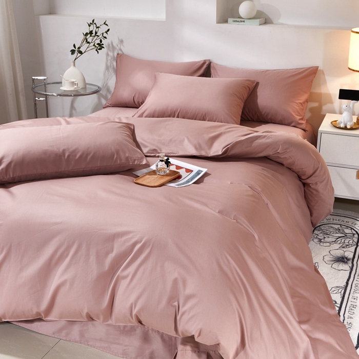 91家纺网 家纺一手货源 找家纺 晶缦家纺 2026新款喷气A类全棉13376纯棉斜纹纯色单被套单品被套被套单件 沐朗-奶咖