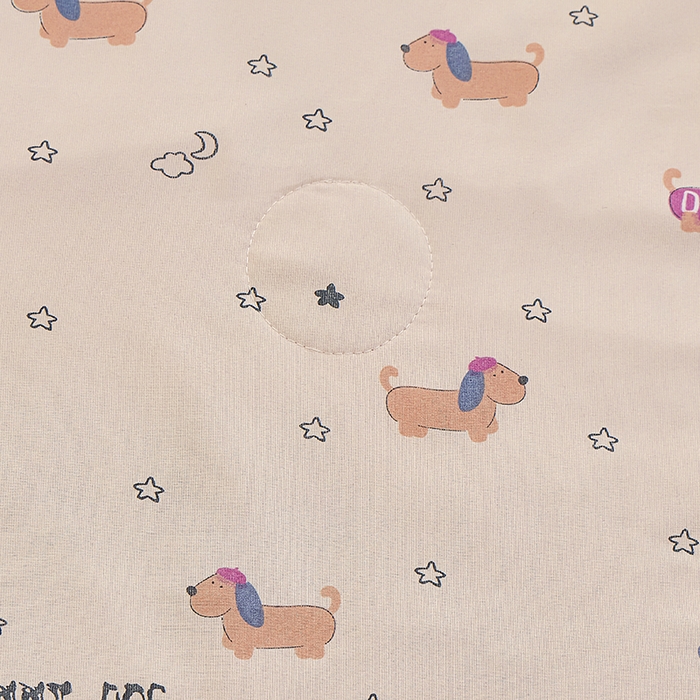 91家纺网 家纺一手货源 找家纺 仟网汇 2026新款木棉皱皱纱赫本风夏被单夏被枕套 狗狗乐园