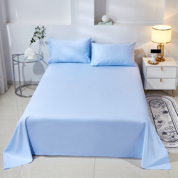 91家纺网 家纺一手货源 找家纺 （总）晶缦家纺 2026新款喷气A类全棉13376纯棉斜纹纯色单床单单品床单床单单件