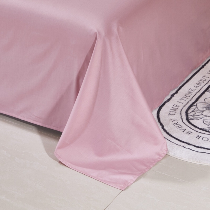 91家纺网 家纺一手货源 找家纺 晶缦家纺 2026新款喷气A类全棉13376纯棉斜纹纯色单床单单品床单床单单件 沐朗-脏脏粉