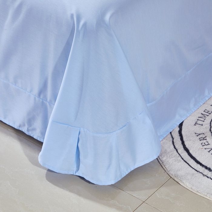 91家纺网 家纺一手货源 找家纺 晶缦家纺 2026新款喷气A类全棉13376纯棉斜纹纯色单床单单品床单床单单件 沐朗-天蓝