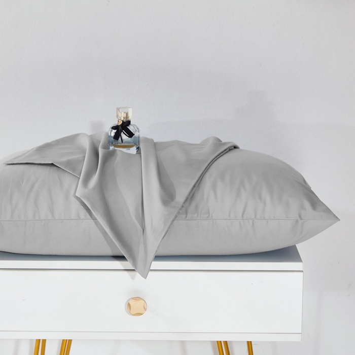 91家纺网 家纺一手货源 找家纺 晶缦家纺 2026新款喷气A类全棉13376纯棉斜纹纯色单枕套单品枕套枕套单件 沐朗-典雅灰