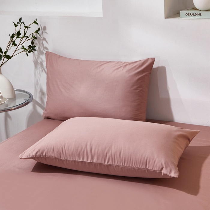 91家纺网 家纺一手货源 找家纺 晶缦家纺 2026新款喷气A类全棉13376纯棉斜纹纯色单枕套单品枕套枕套单件 沐朗-奶咖