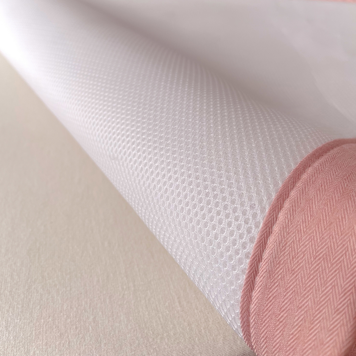 91家纺网 家纺一手货源 找家纺 （总）莱米家纺 2026春夏新款全PE双面泡泡提花复合豆豆席凉席席子