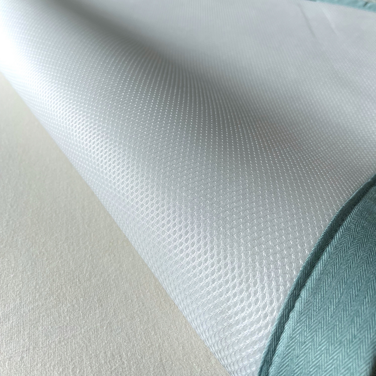 91家纺网 家纺一手货源 找家纺 莱米家纺 2026春夏新款全PE双面泡泡提花复合豆豆席凉席席子 蝴蝶结-绿