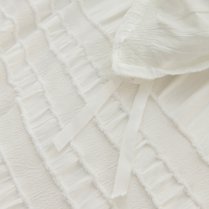 91家纺网 家纺一手货源 找家纺 恩和家纺 2026新款剪花水洗棉柔四件套床单款床裙款三四件套 剪花白