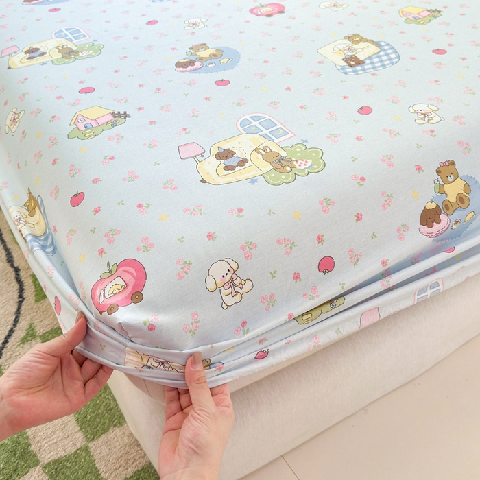 91家纺网 家纺一手货源 找家纺 拾物记 2026新款第二批A类新疆全棉12868单品床笠系列（提供买家秀和A类质检报告） 爪爪会客厅