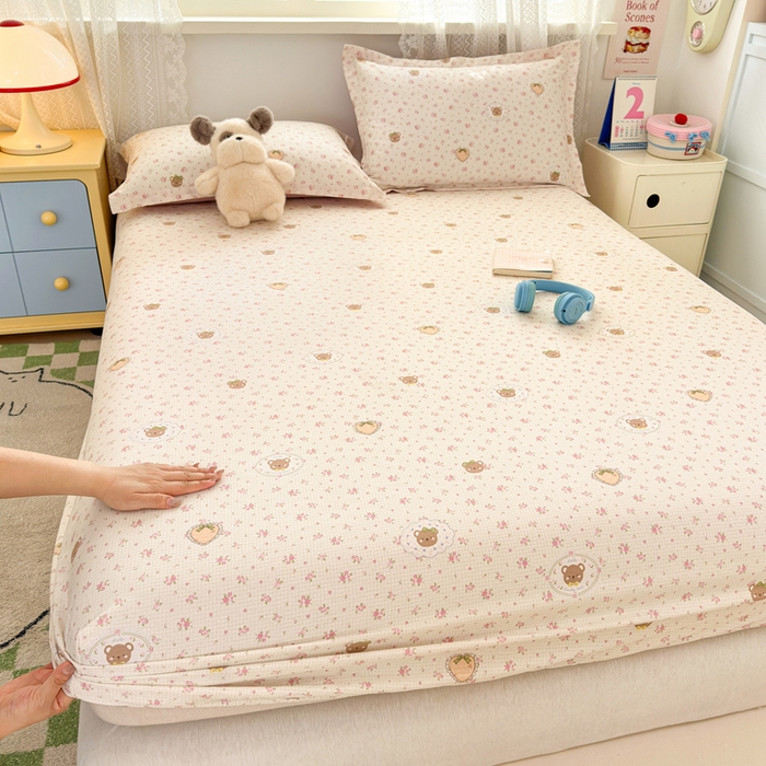 拾物记 2026新款第二批A类新疆全棉12868单品床笠系列（提供买家秀和A类质检报告） 小熊花园