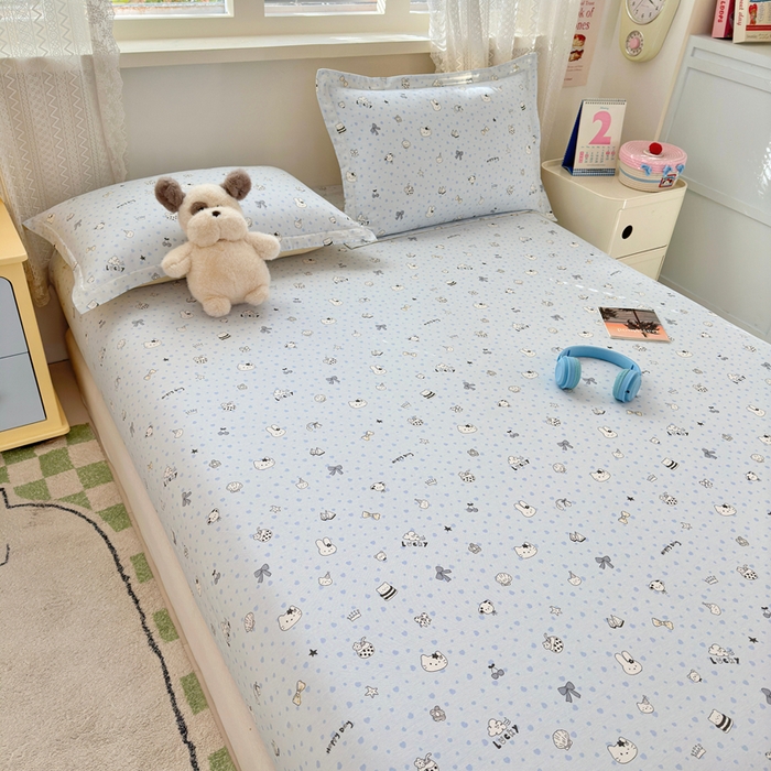 91家纺网 家纺一手货源 找家纺 拾物记 2026新款第二批A类新疆全棉12868单品床笠系列（提供买家秀和A类质检报告） 路灯影院