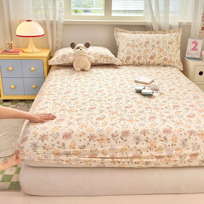 91家纺网 家纺一手货源 找家纺 拾物记 2026新款第二批A类新疆全棉12868单品床笠系列（提供买家秀和A类质检报告） 苏糖-咖