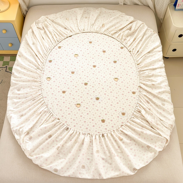 91家纺网 家纺一手货源 找家纺 拾物记 2026新款第二批A类新疆全棉12868单品床笠系列（提供买家秀和A类质检报告） 小熊花园