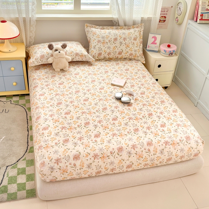 91家纺网 家纺一手货源 找家纺 拾物记 2026新款第二批A类新疆全棉12868单品床笠系列（提供买家秀和A类质检报告） 苏糖-咖