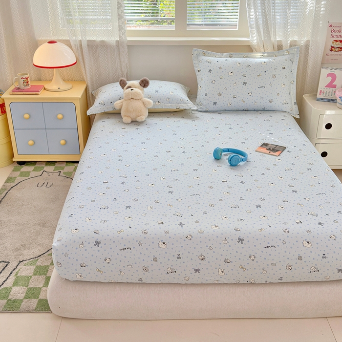 91家纺网 家纺一手货源 找家纺 拾物记 2026新款第二批A类新疆全棉12868单品床笠系列（提供买家秀和A类质检报告） 路灯影院