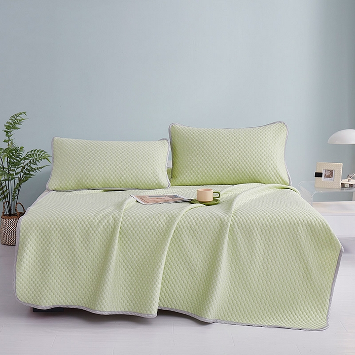 91家纺网 家纺一手货源 找家纺 （总）睡美美家纺 2026新款3D豆豆凉席冰丝席按摩席夏凉席床单床裙款三件套热销款