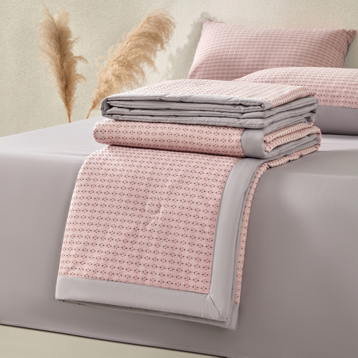 91家纺网 家纺一手货源 找家纺 （总）吾秀家居 2026春夏新款全棉大提花棉花夏被夏凉被空调被-四叶草系列