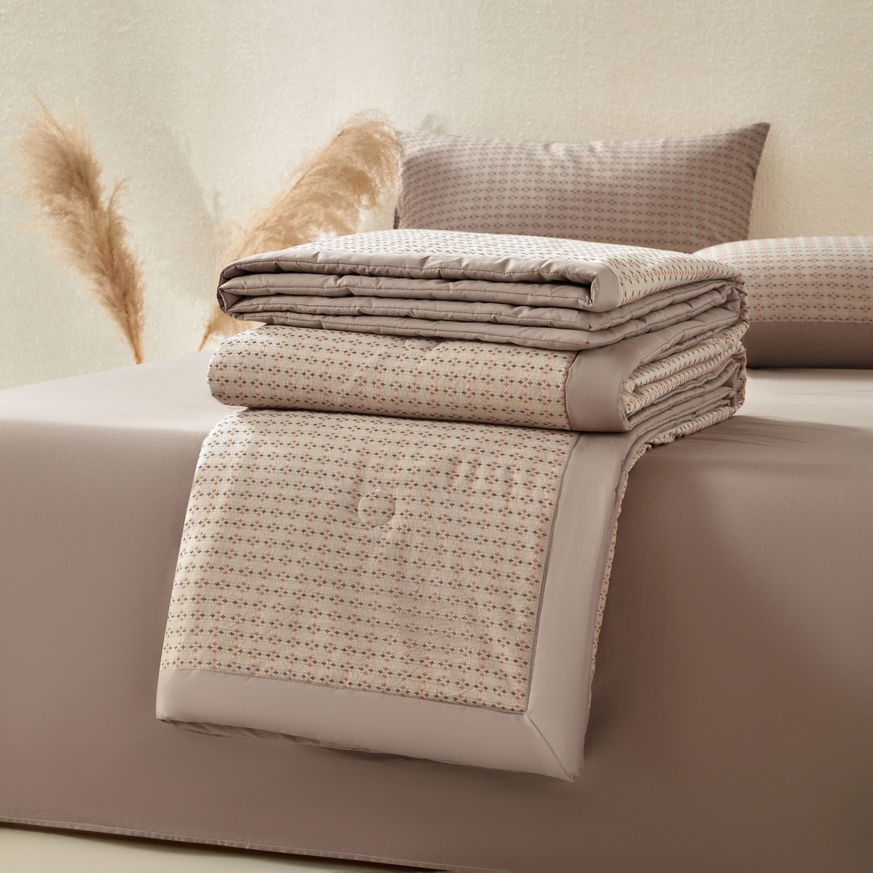 吾秀家居 2026春夏新款全棉大提花棉花夏被夏凉被空调被-四叶草系列 四叶草-驼