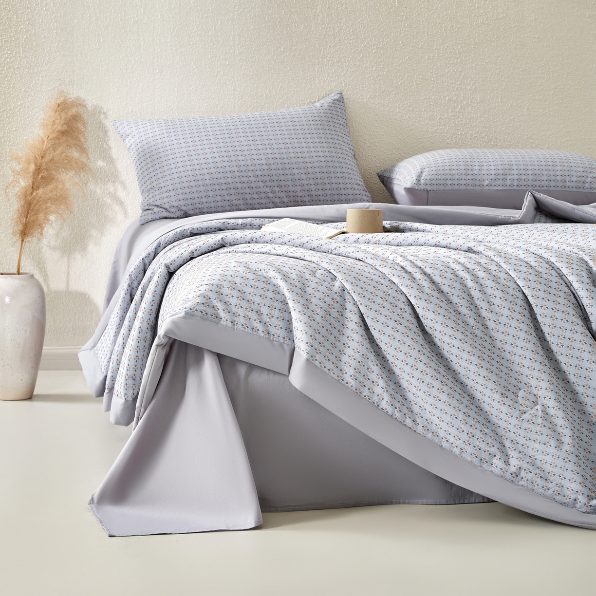 91家纺网 家纺一手货源 找家纺 吾秀家居 2026春夏新款全棉大提花棉花夏被夏凉被空调被-四叶草系列 四叶草-兰