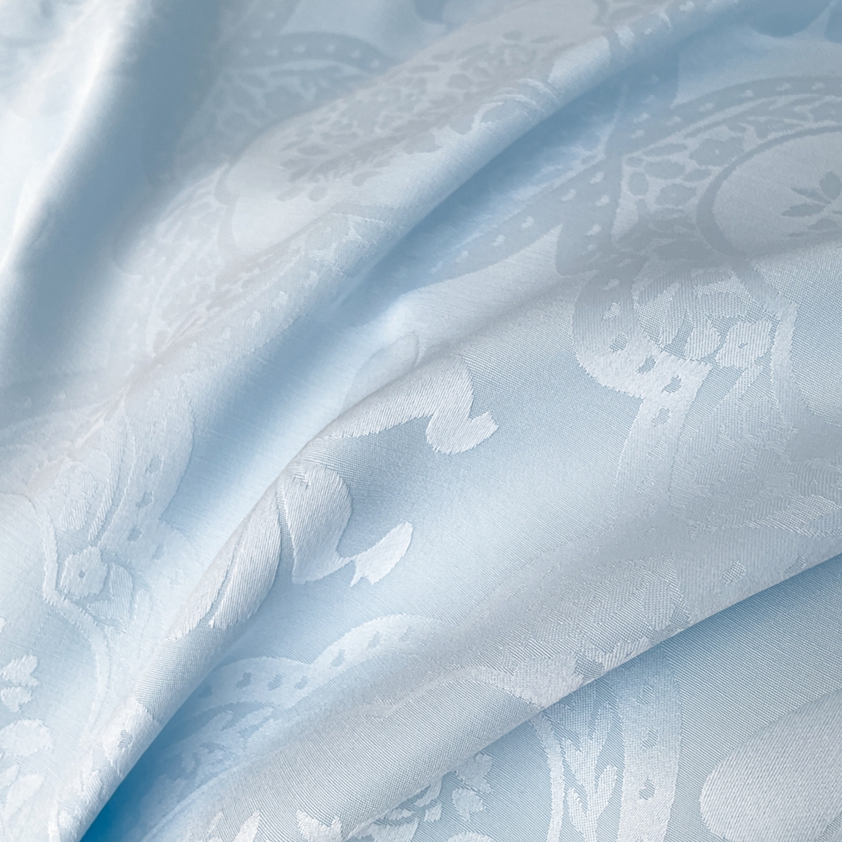 91家纺网 家纺一手货源 找家纺 易禾家纺 2026春夏新款提花水冼棉刺绣雪纺花边四件套-典雅 典雅-兰