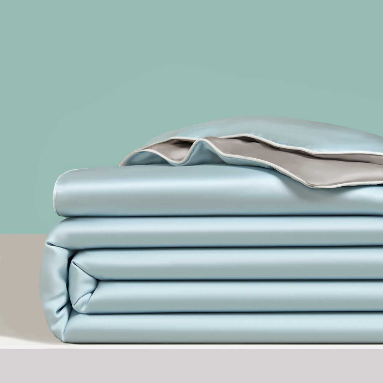 吾秀家居 2026春夏新款双拼色莱赛尔天丝夏被夏凉被空调被-天纯系列 天丝-湖水兰