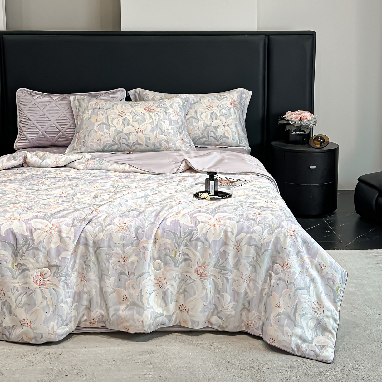 91家纺网 家纺一手货源 找家纺 吾秀家居 2026春夏新款数码印花莱赛尔天丝夏被夏凉被空调被-天印系列 春意