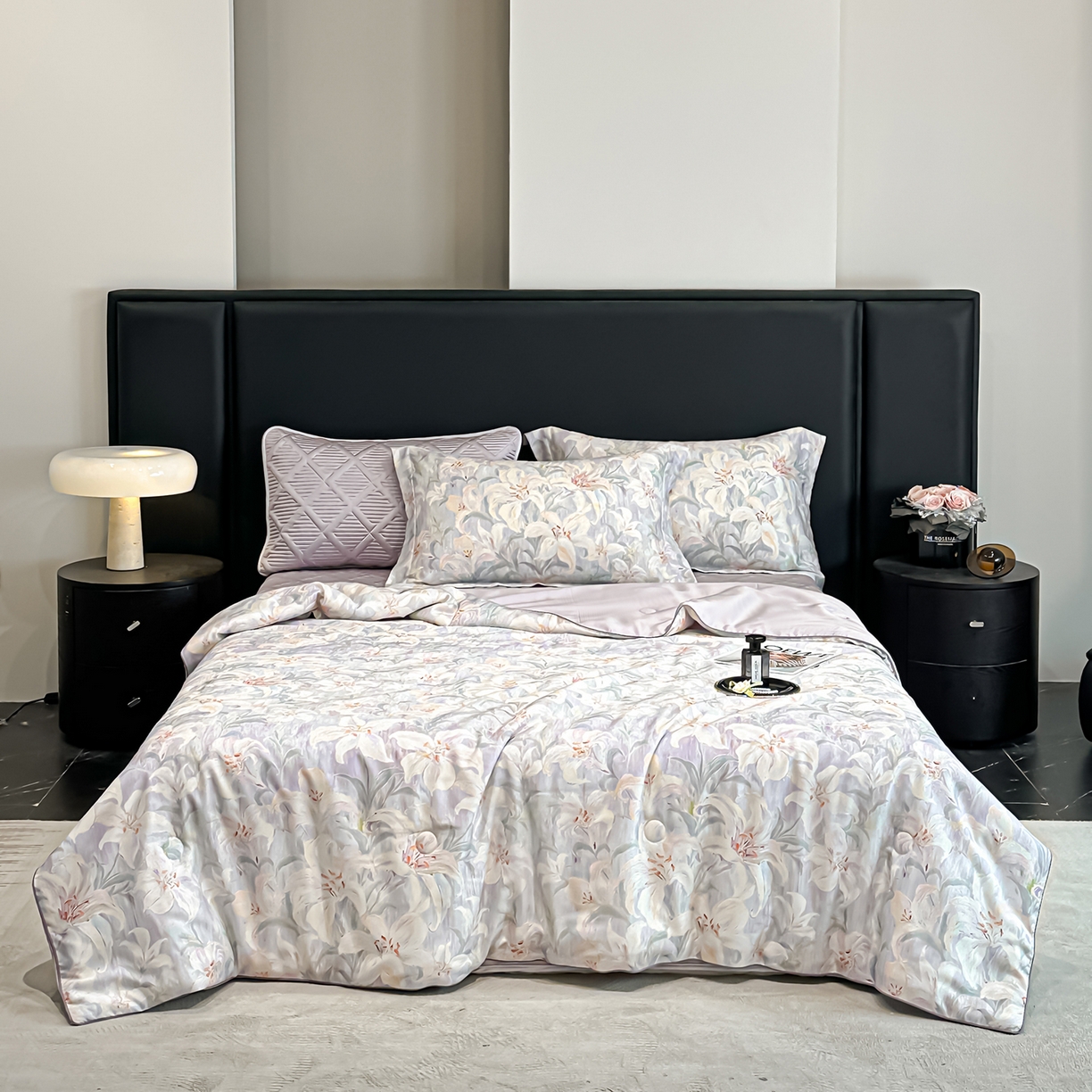 91家纺网 家纺一手货源 找家纺 吾秀家居 2026春夏新款数码印花莱赛尔天丝夏被夏凉被空调被-天印系列 春意