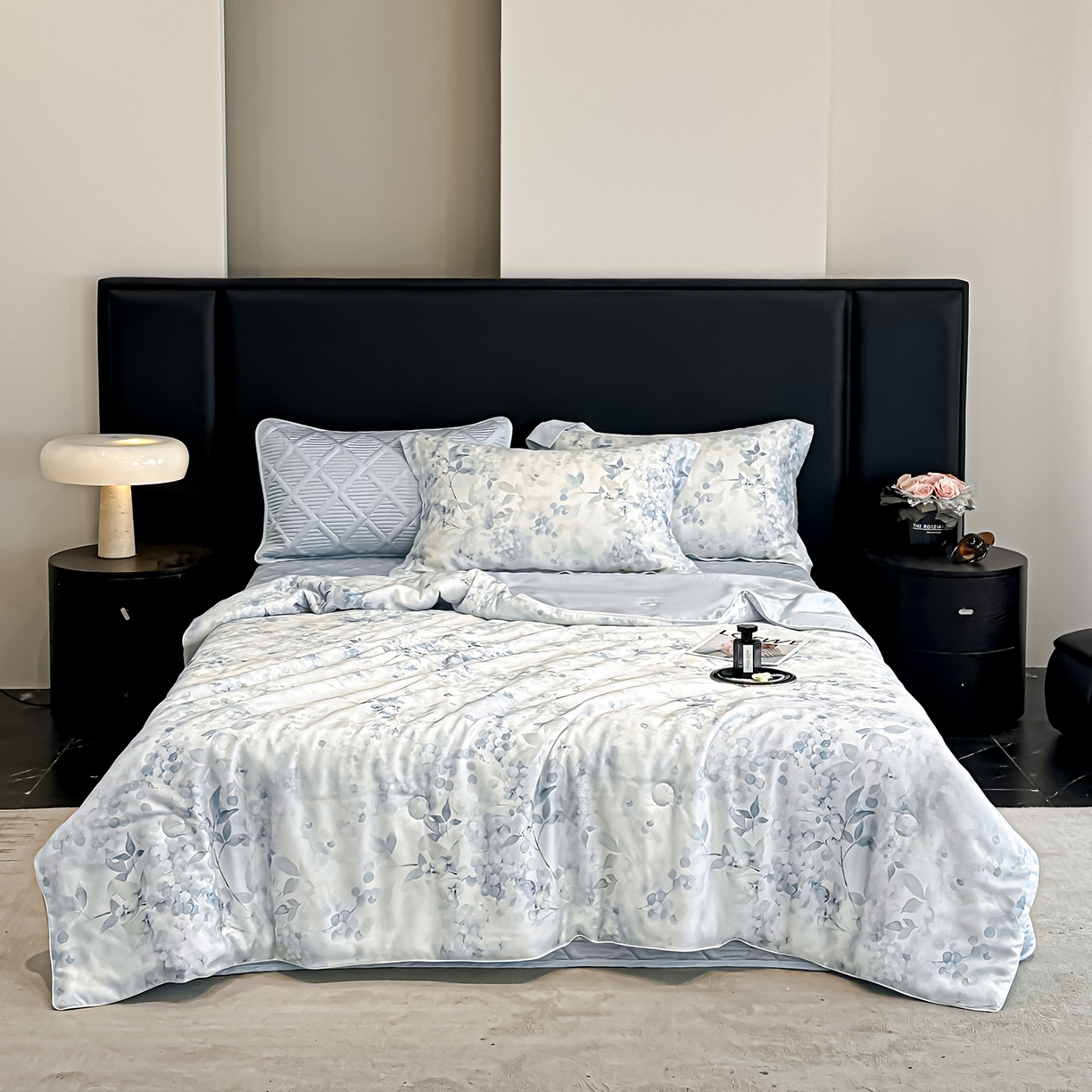 91家纺网 家纺一手货源 找家纺 吾秀家居 2026春夏新款数码印花莱赛尔天丝夏被夏凉被空调被-天印系列 且听风吟