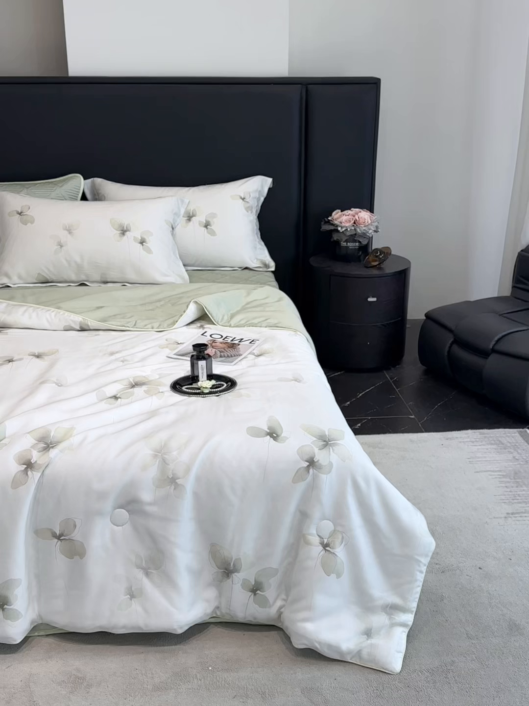 91家纺网 家纺一手货源 找家纺 吾秀家居 2026春夏新款数码印花莱赛尔天丝夏被夏凉被空调被-天印系列 清雅