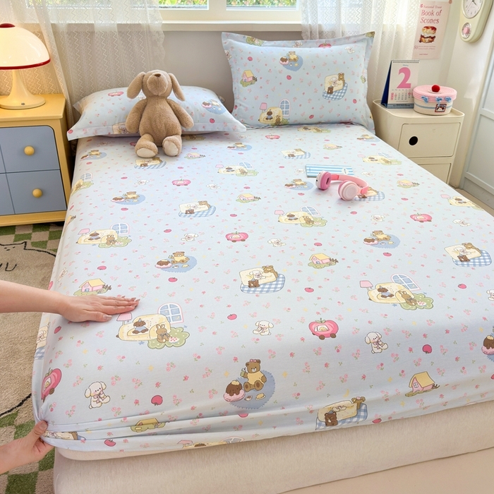 91家纺网 家纺一手货源 找家纺 （总）拾物记 2024新款A类喷气全棉12868卡通印花单品被套-第一批