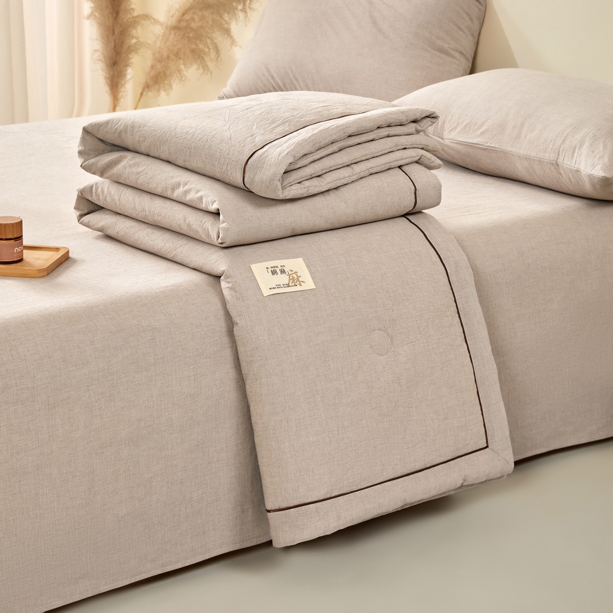 91家纺网 家纺一手货源 找家纺 （总）吾秀家居 2026春夏新款纯色棉麻棉花夏被夏凉被空调被-麻生活系列