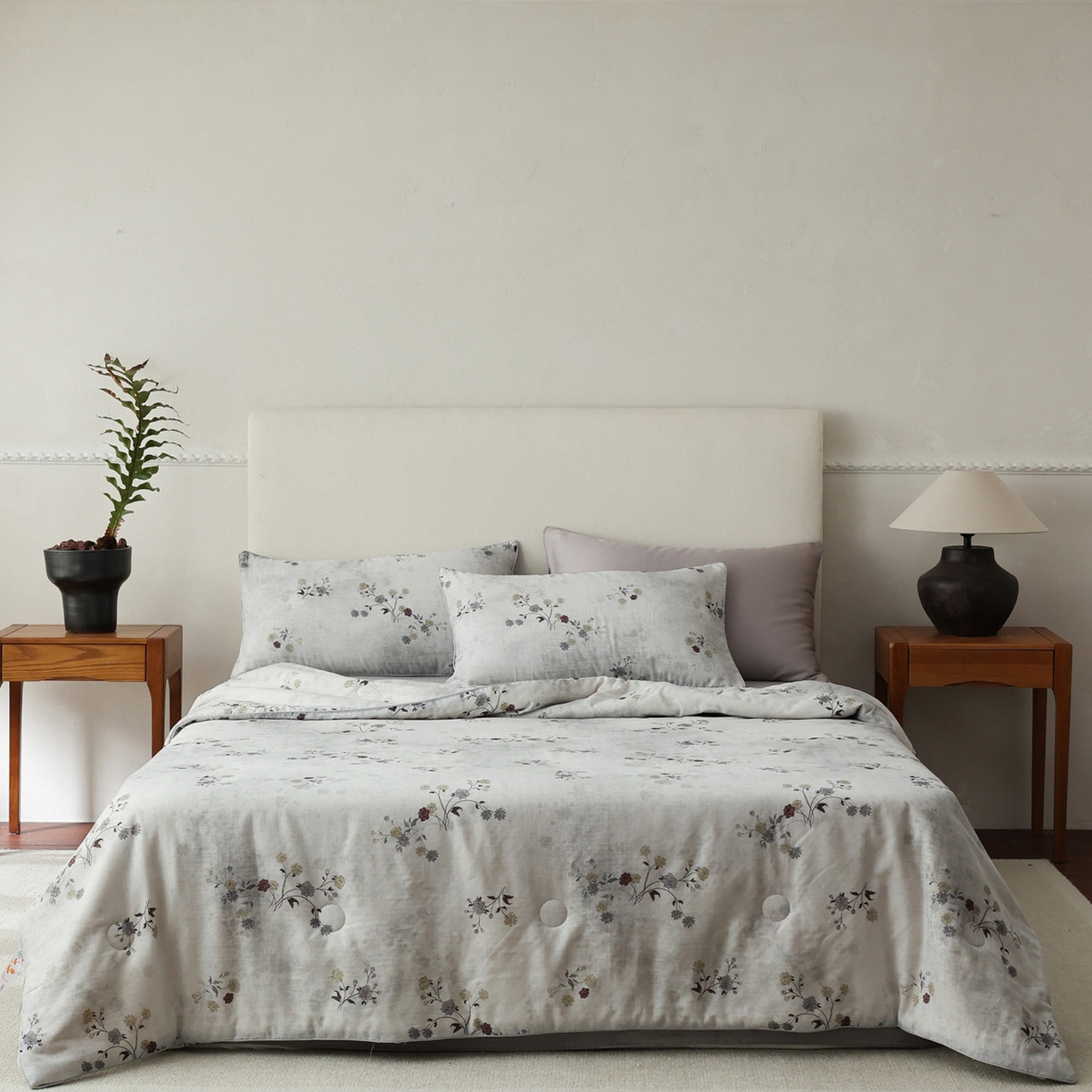 91家纺网 家纺一手货源 找家纺 （总）万盛家纺 2026新款全棉双层纱复古印花夏被夏凉被空调被