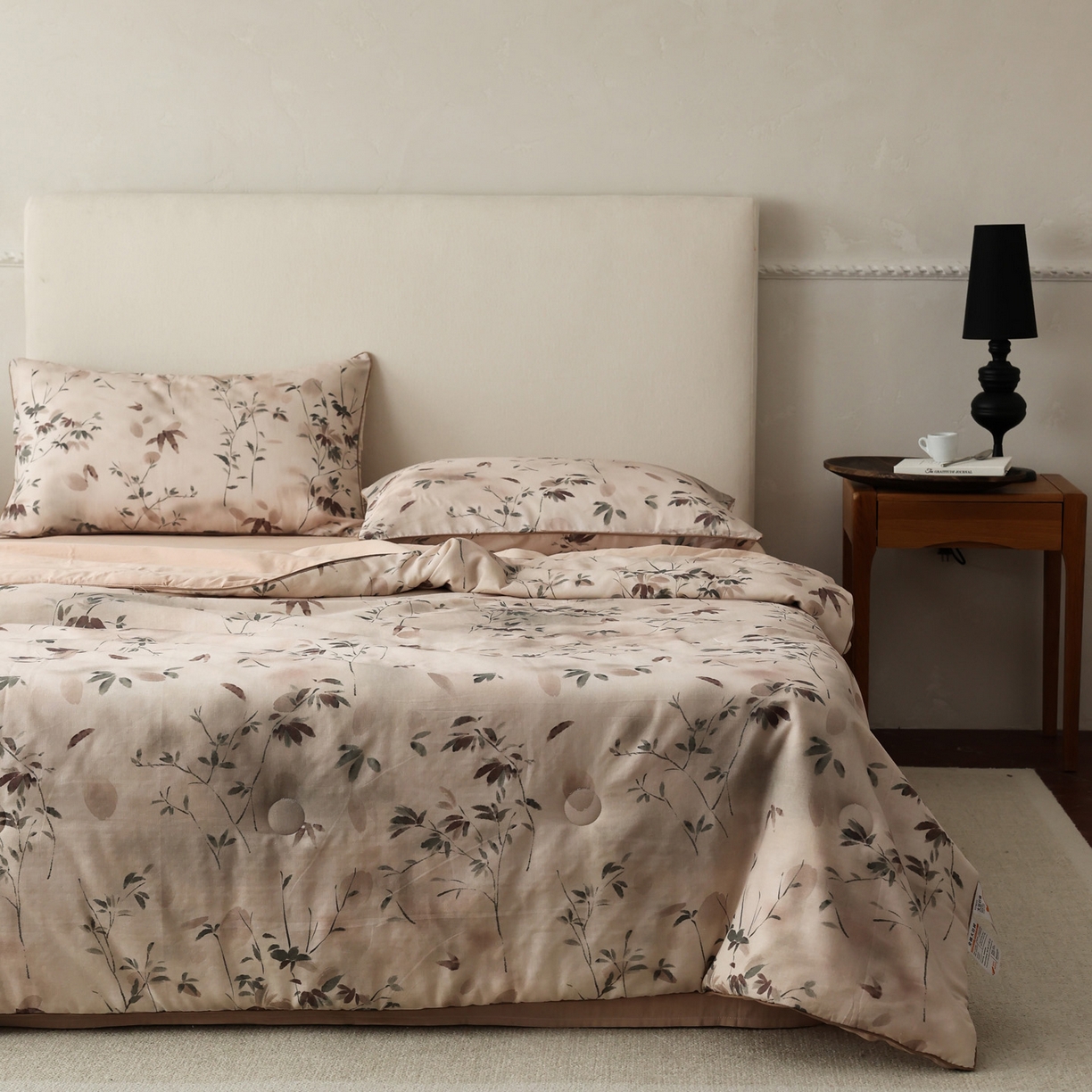 91家纺网 家纺一手货源 找家纺 万盛家纺 2026新款全棉双层纱复古印花夏被夏凉被空调被 青时