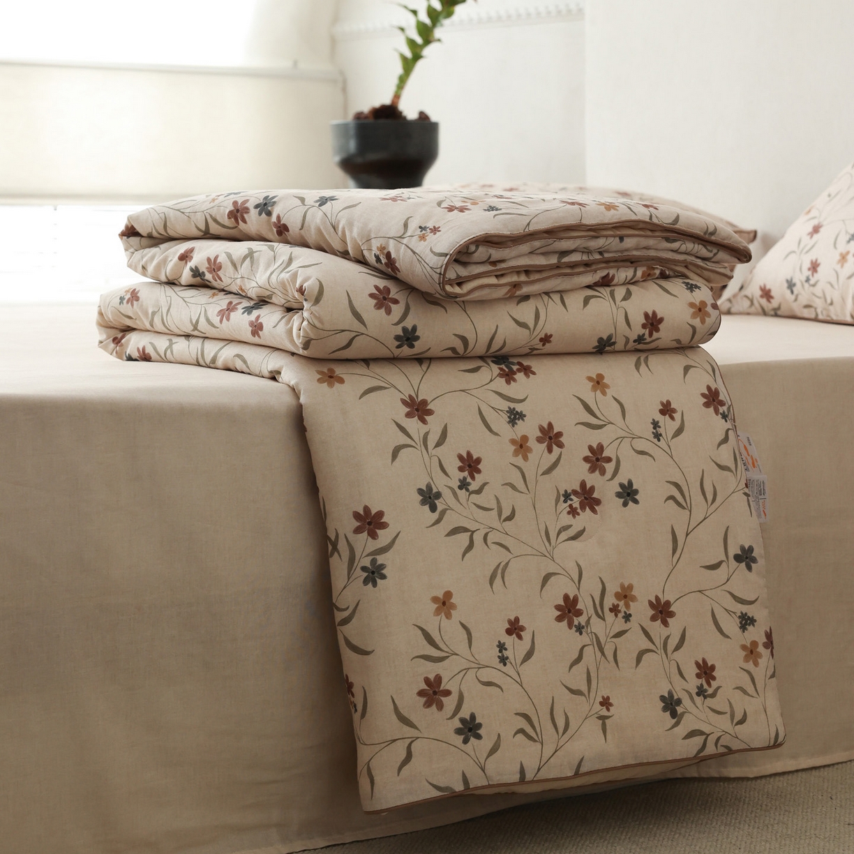 91家纺网 家纺一手货源 找家纺 （总）万盛家纺 2026新款全棉双层纱复古印花夏被夏凉被空调被