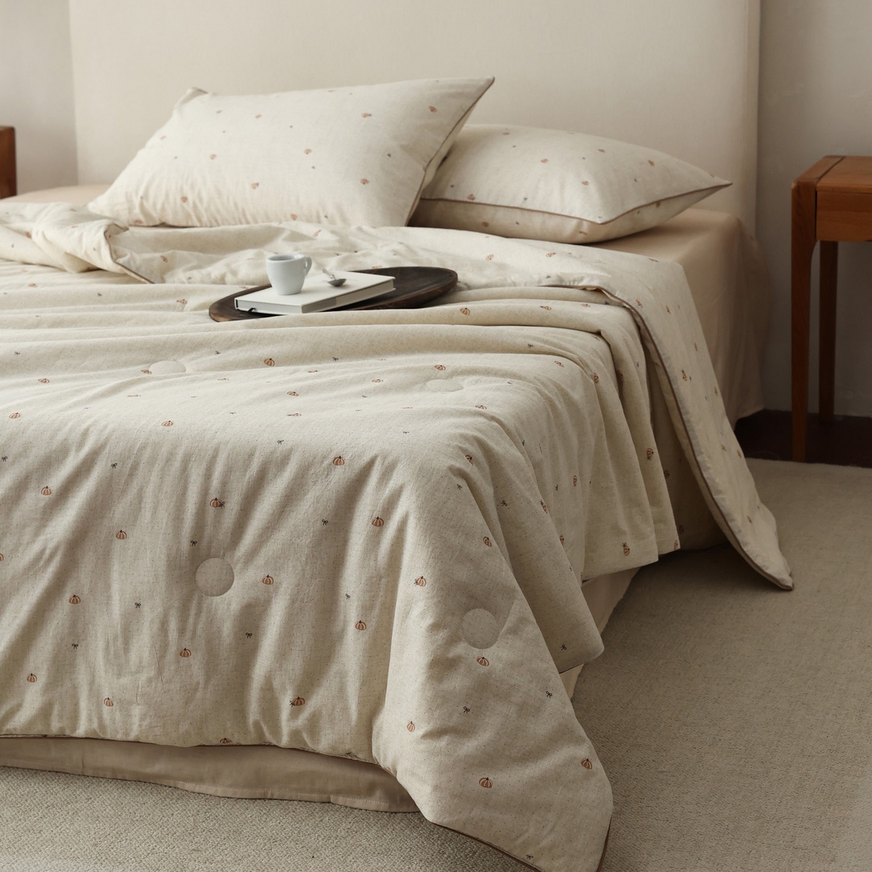 91家纺网 家纺一手货源 找家纺 万盛家纺 2026新款棉麻印花夏被夏凉被空调被 南珂