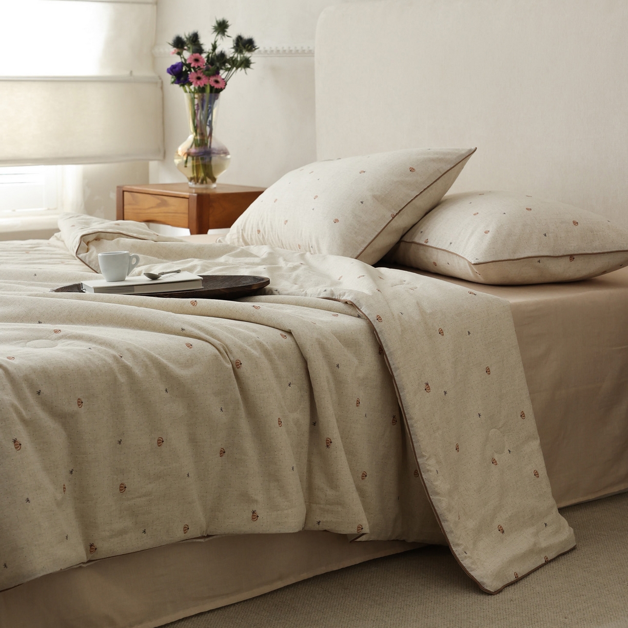 91家纺网 家纺一手货源 找家纺 万盛家纺 2026新款棉麻印花夏被夏凉被空调被 南珂