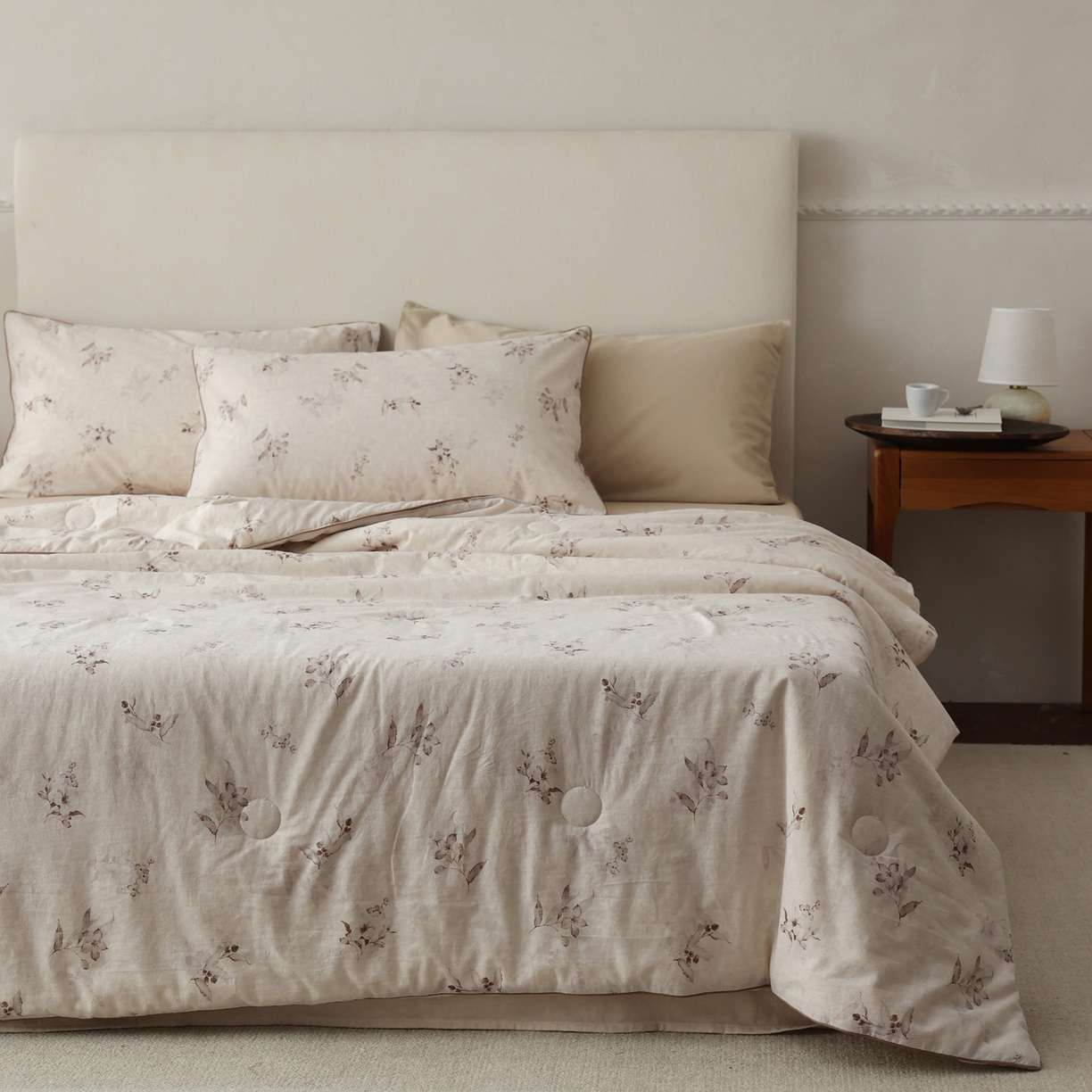 91家纺网 家纺一手货源 找家纺 万盛家纺 2026新款棉麻印花夏被夏凉被空调被 初暖